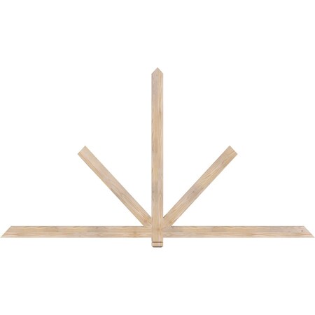 Ekena Millwork Kennewick Smooth Timber Gable Bracket, Douglas Fir, 96"W x 52"H x 1 1/2"D x 3 1/2"F, 13/12 Pitch GBW096X52X0204KEN00SDF